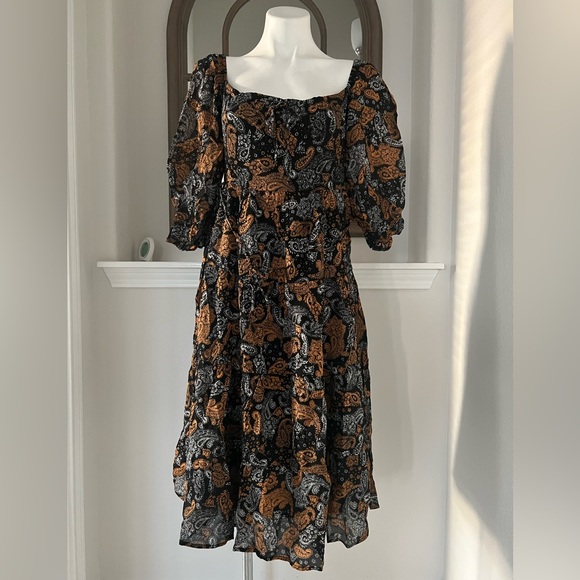 Faithfull the Brand Darsha Midi Dress Ankara Paisley Print, Size 4, Retail $309 - Picture 11 of 15